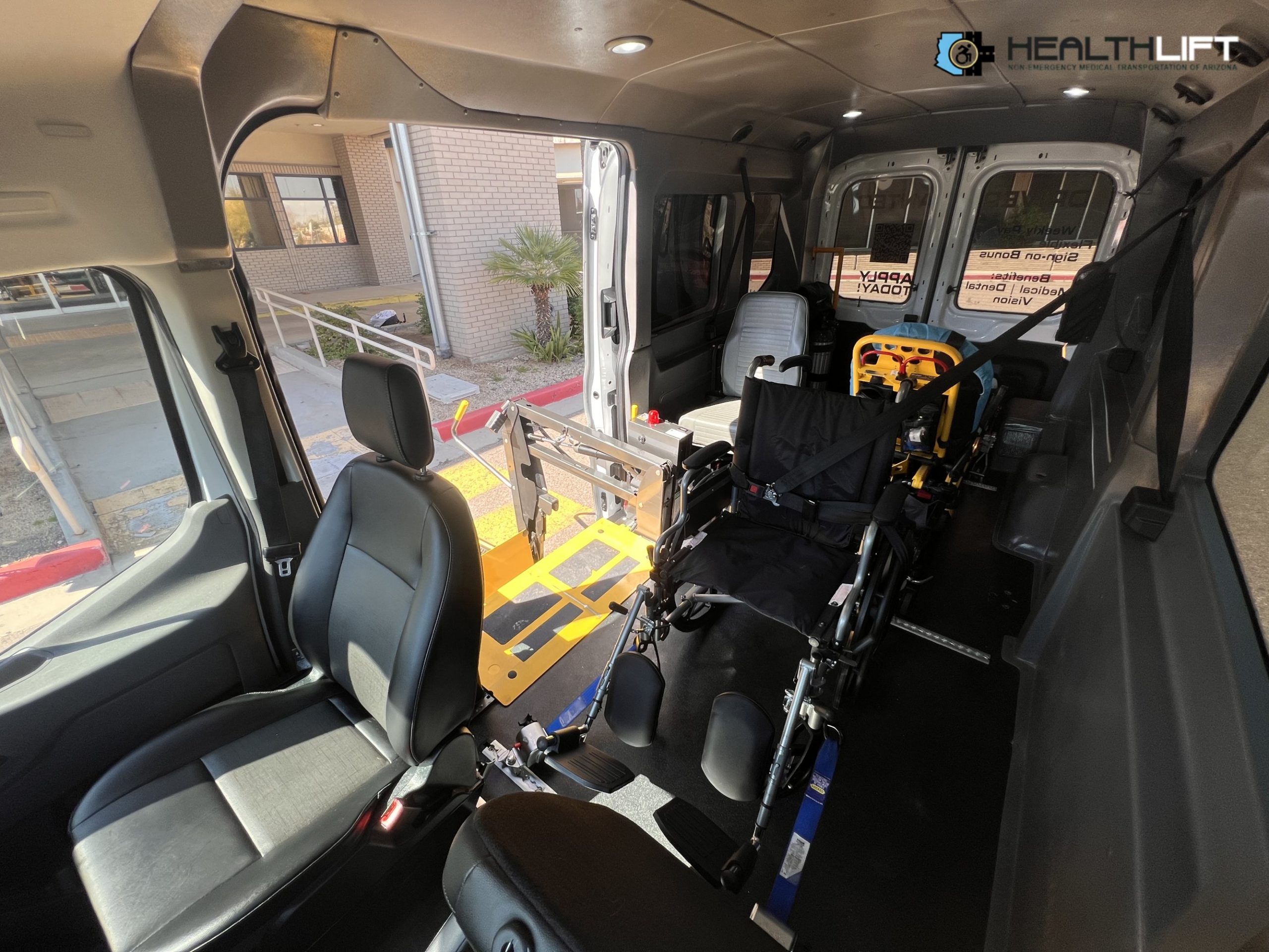 Wheelchair Securement System Inside HealthLift NEMT Van