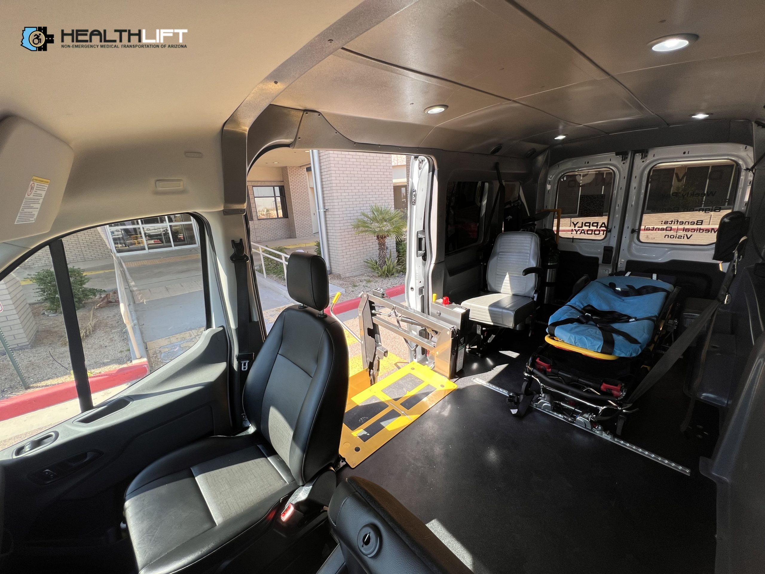 NEMT Van Interior With Stretcher and Lift System