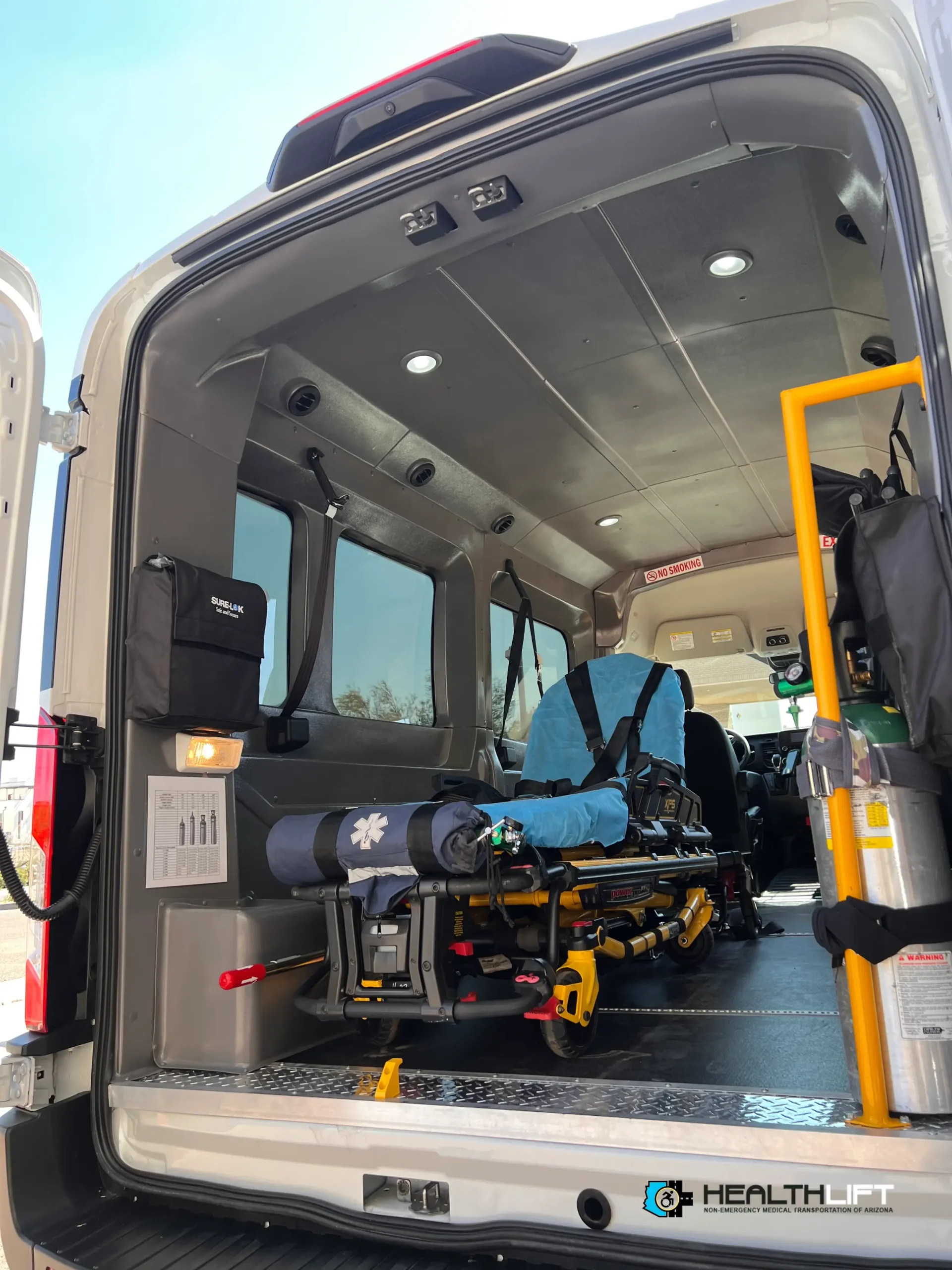 Stretcher Secured Inside Accessible Van